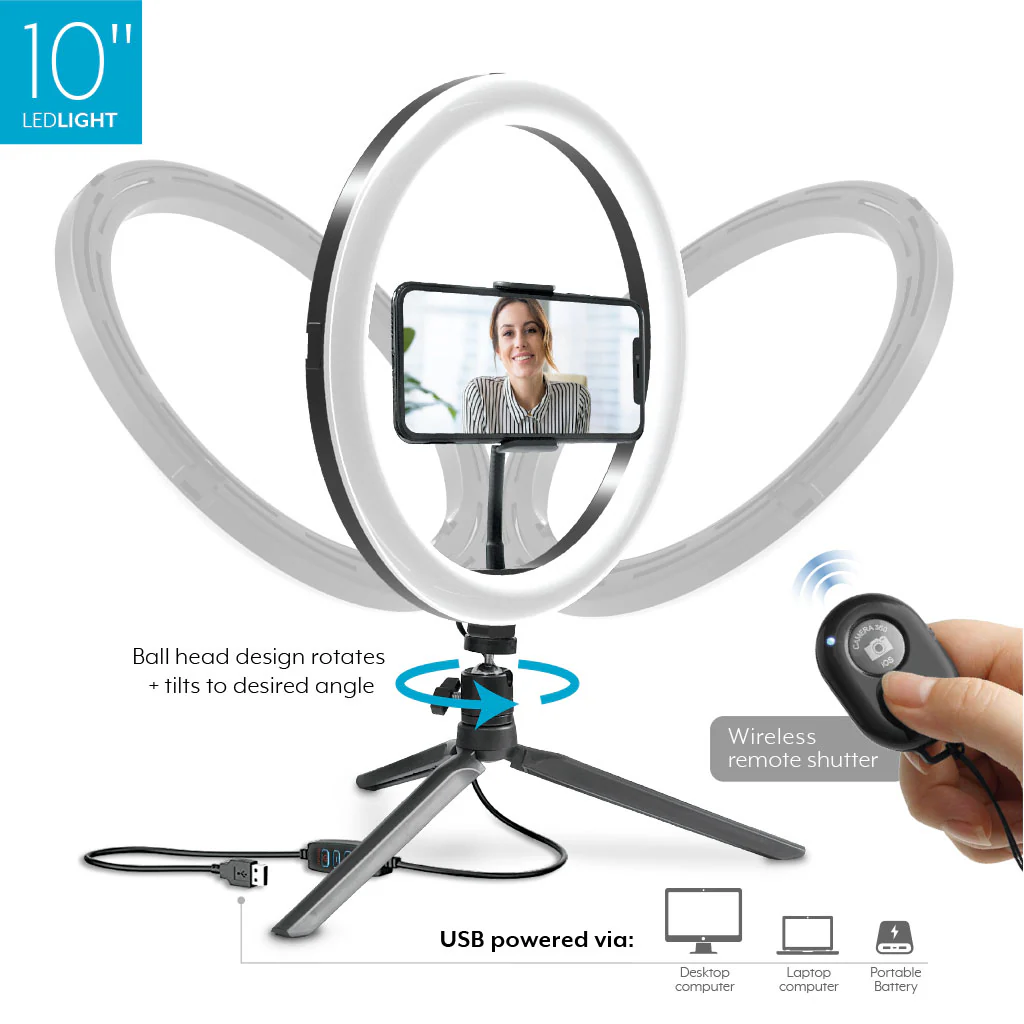 10" Tabletop Ring Light Kit - Image 3