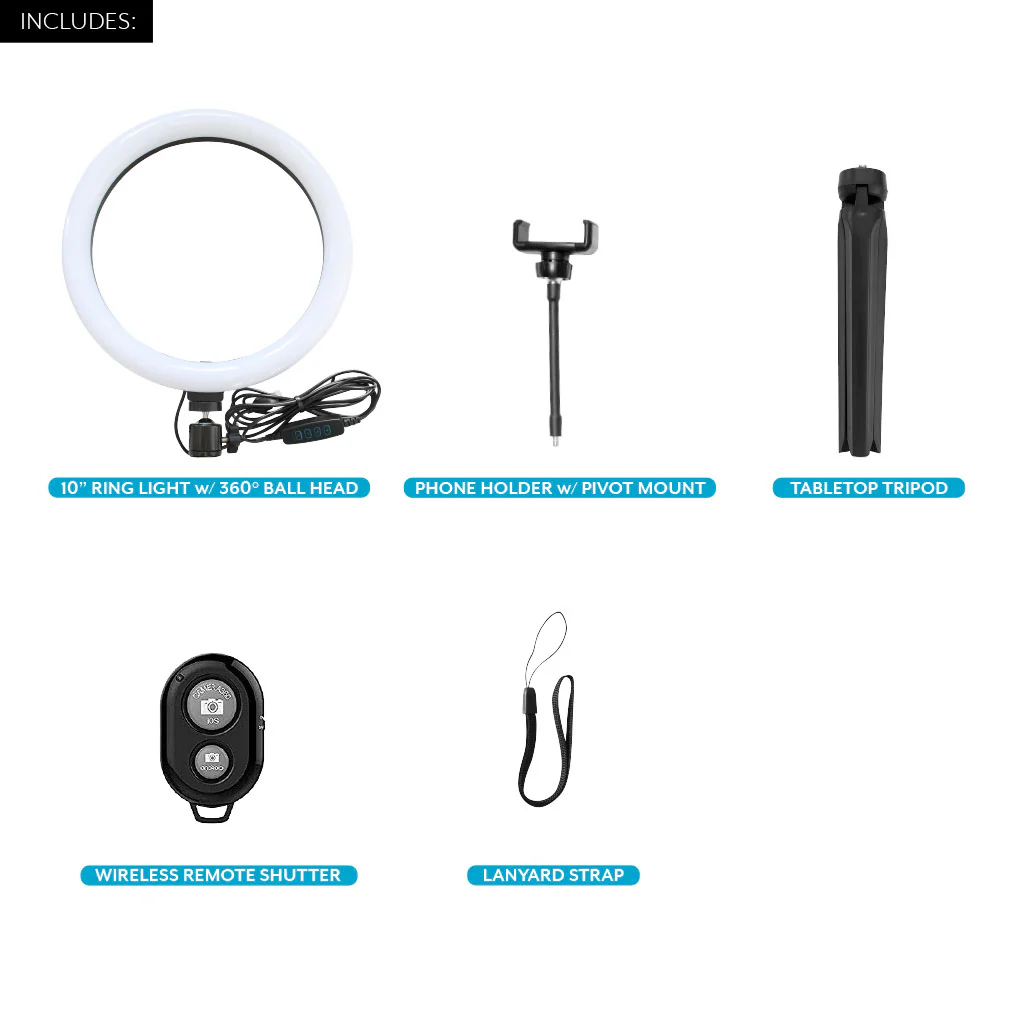 10" Tabletop Ring Light Kit - Image 6