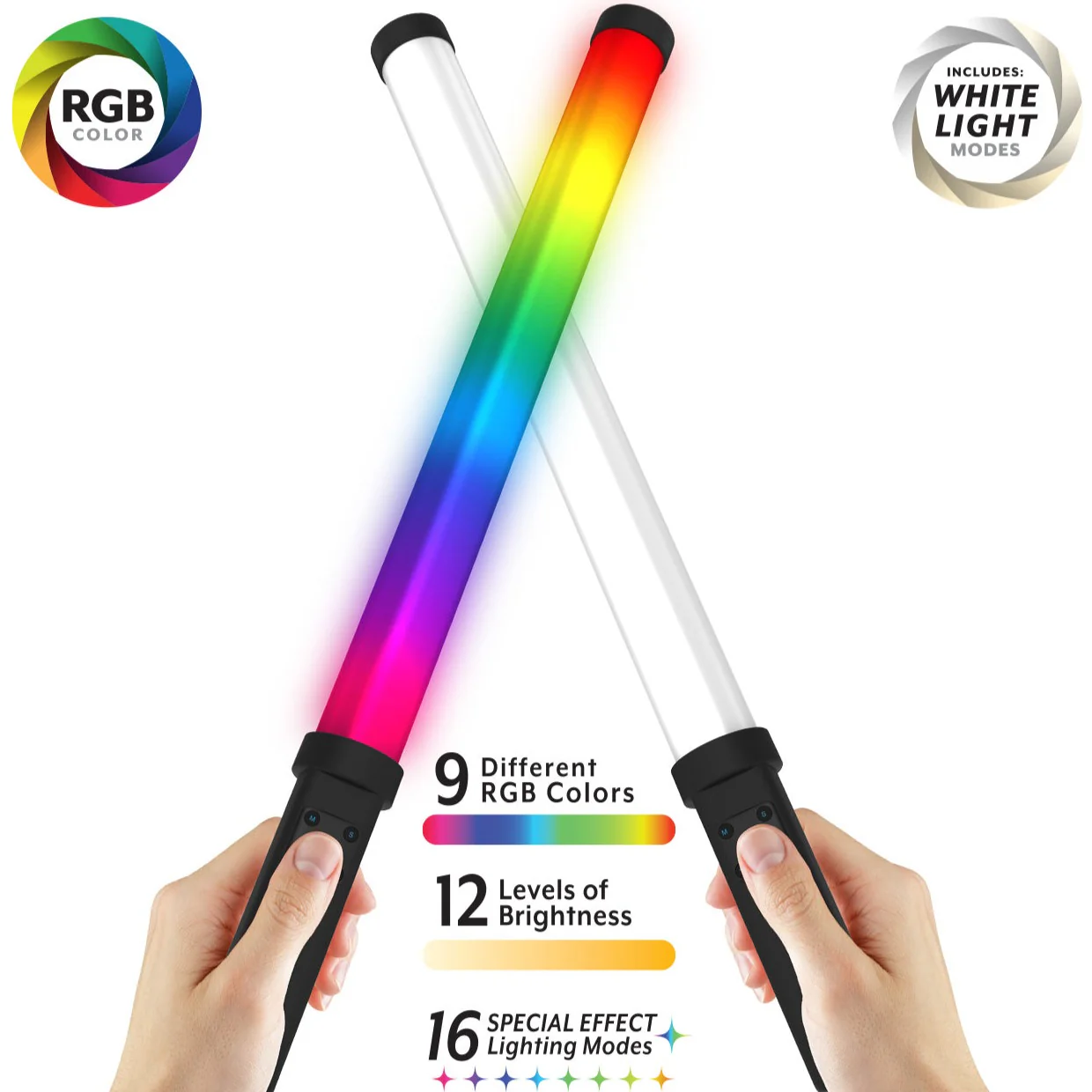 19'' LED WAND, RGB + Lighting Effect - Image 2