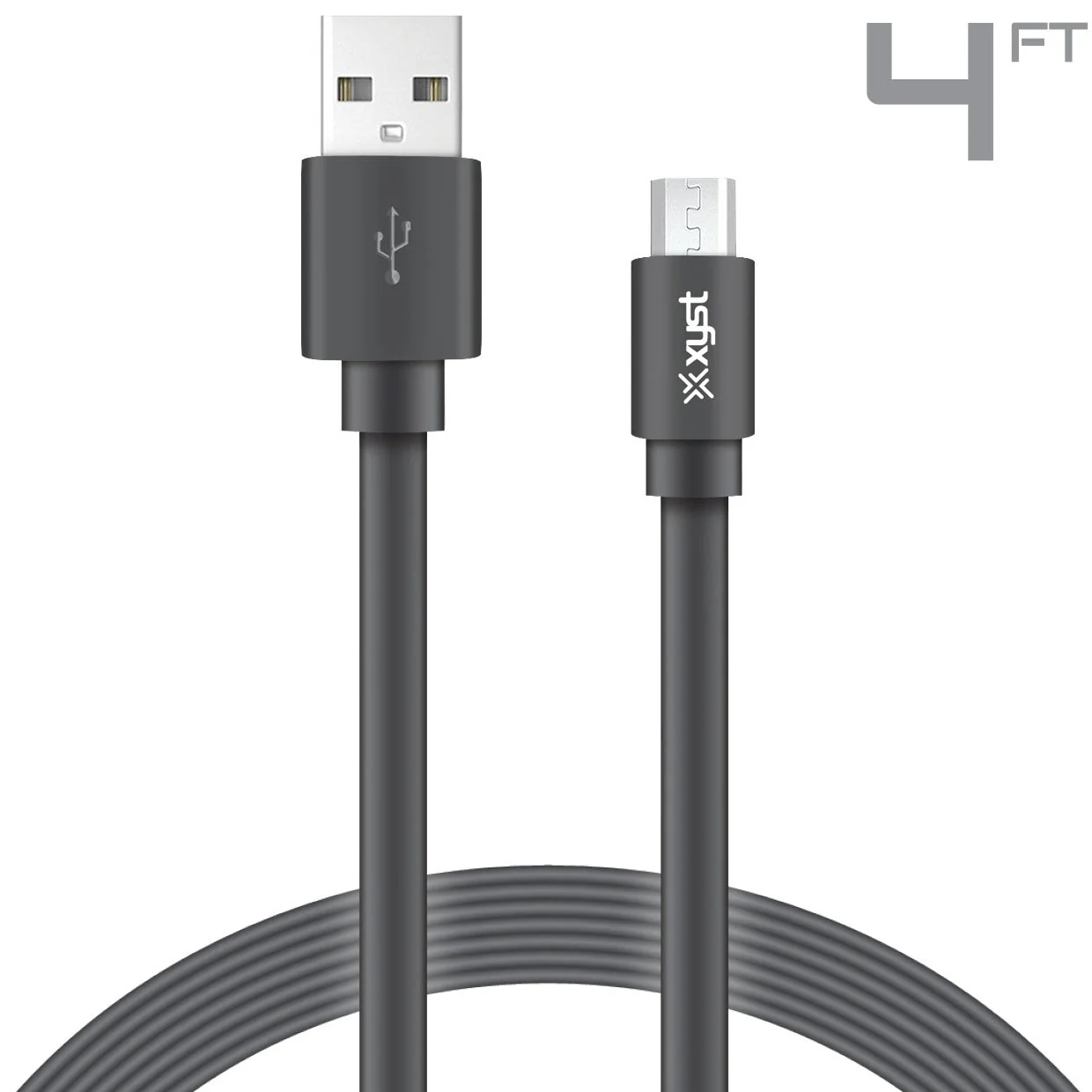 4ft USB-A To Micro USB Flat Cable