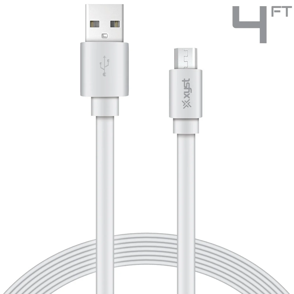 4ft USB-A To Micro USB Flat Cable - Image 2