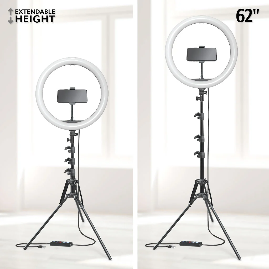 Bower 16" RGB Selfie Ring Light Studio Kit with Wireless Remote Control and Tripod - Image 4