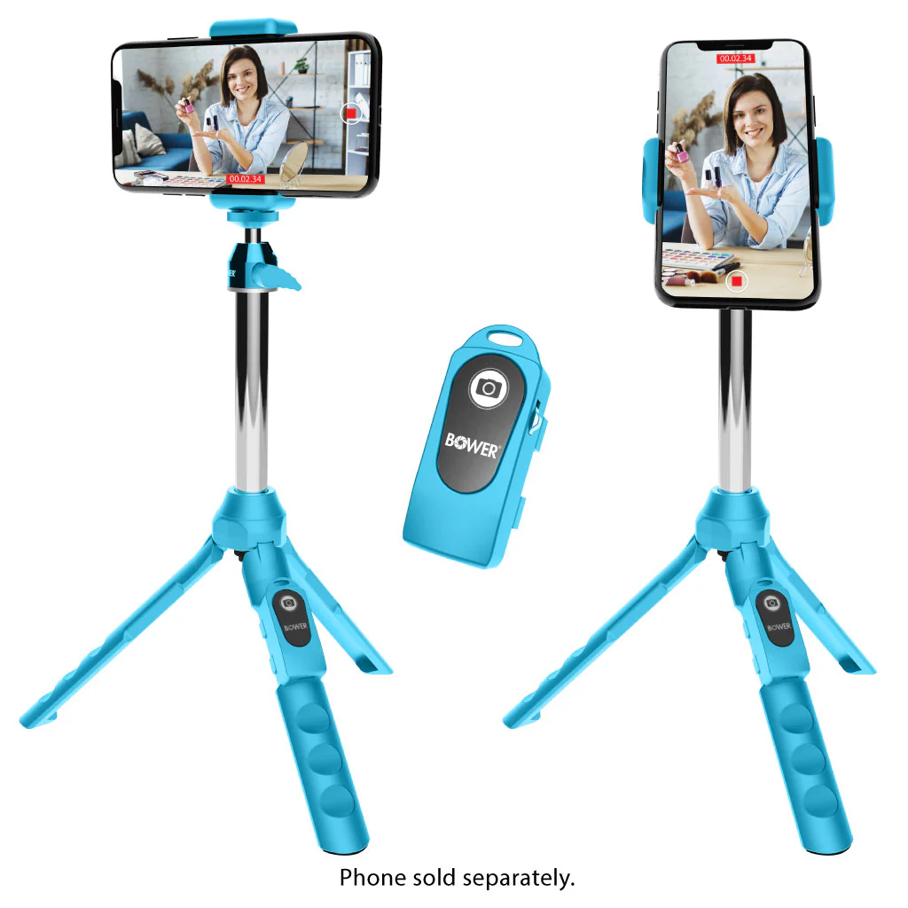 Bower 6-in-1 Tripod  Selfie Stick (Blue) - Image 2