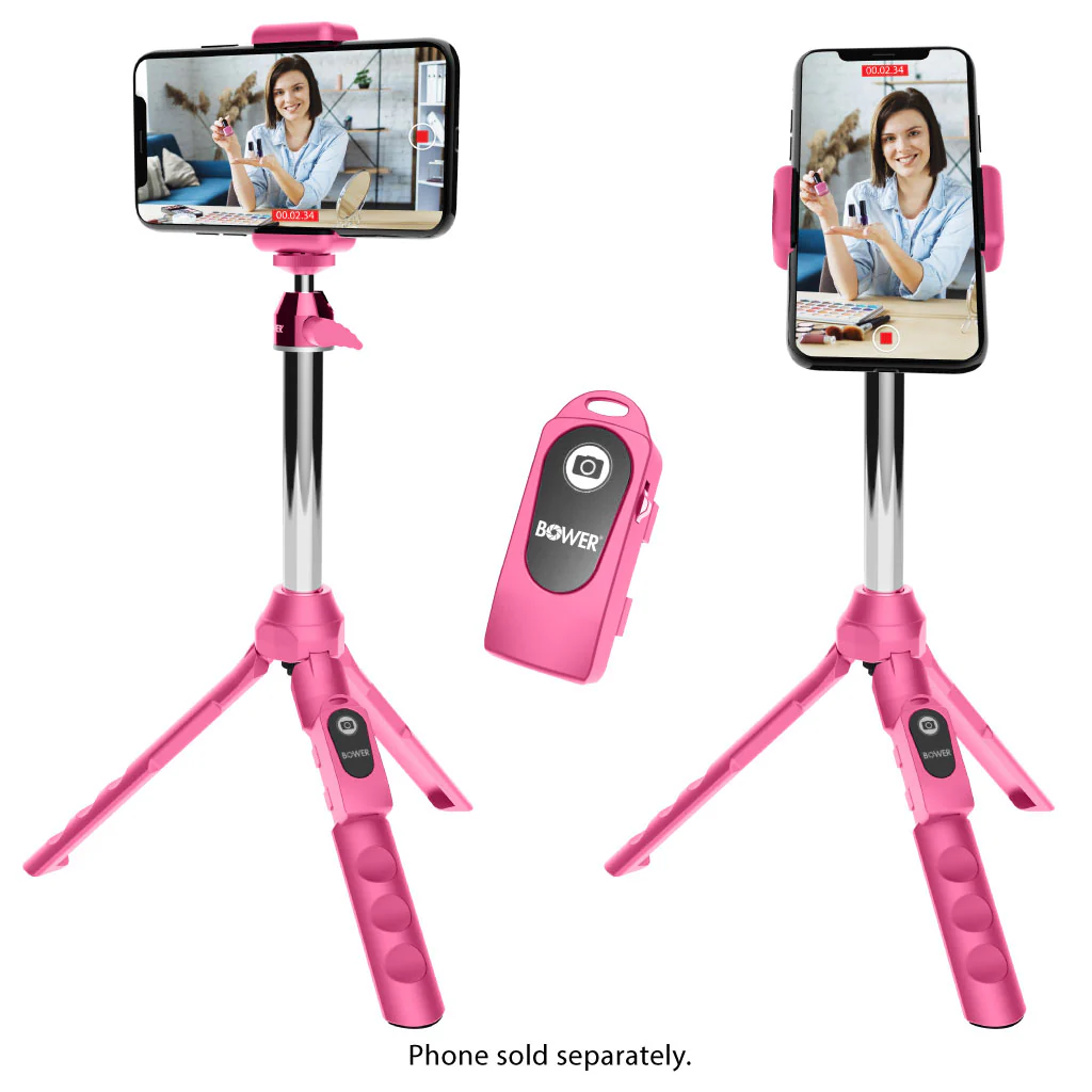Bower 6-in-1 Tripod Selfie Stick (Pink) - Image 2