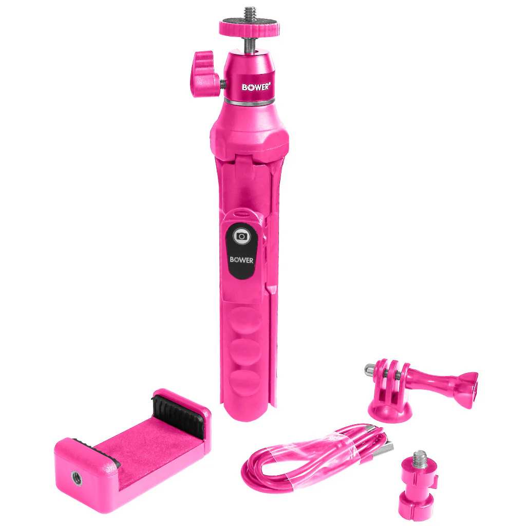 Bower 6-in-1 Tripod Selfie Stick (Pink) - Image 7