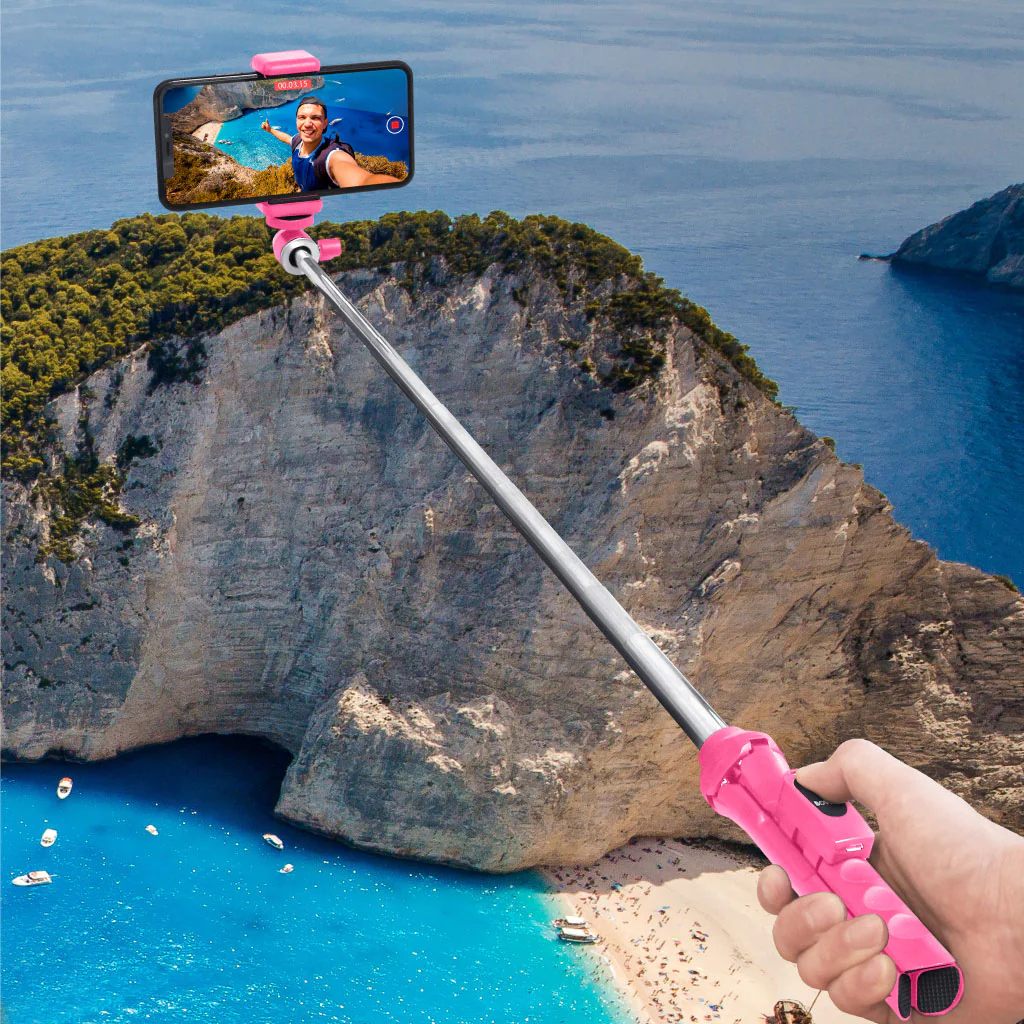 Bower 6-in-1 Tripod Selfie Stick (Pink) - Image 9